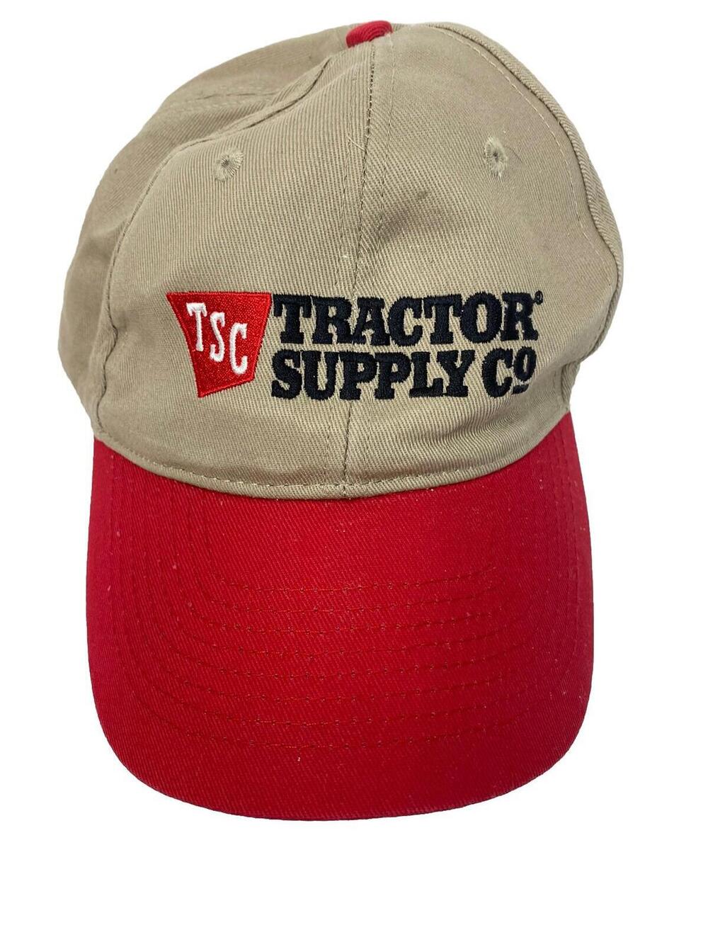 TSC Tractor Supply Company Logo Embroidered  Baseball Hat Cap Khaki Adjustable